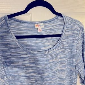 Blue and white Lula Roe dress